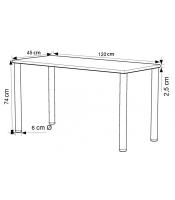 OFICIT - Mesa Escritorio 120x45 Cm - Gris Plata - details 0