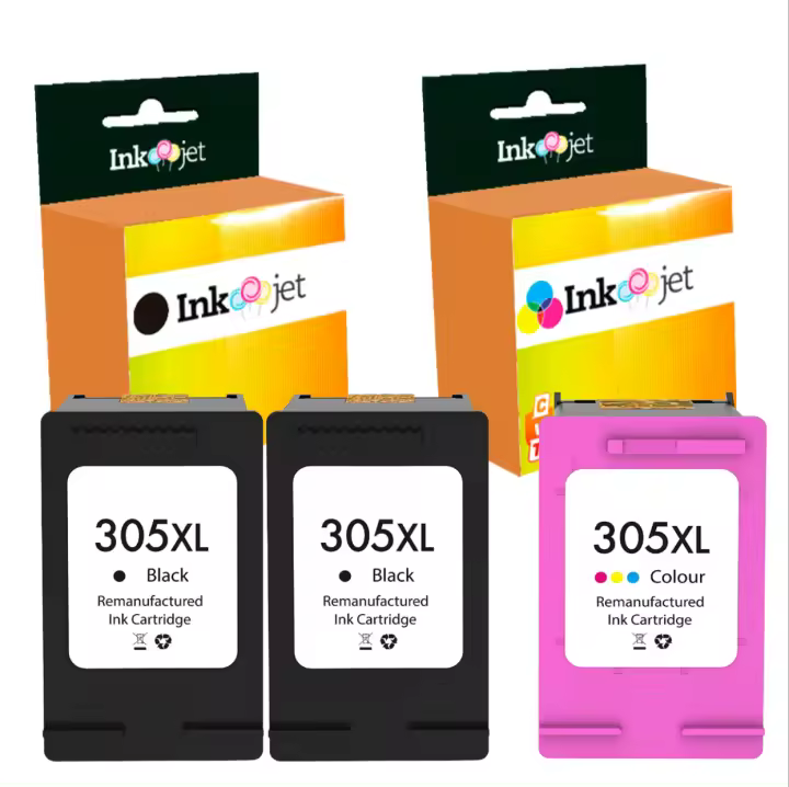 Pack de Cartuchos de Tinta HP 305XL Negro y Tricolor Compatible - 1