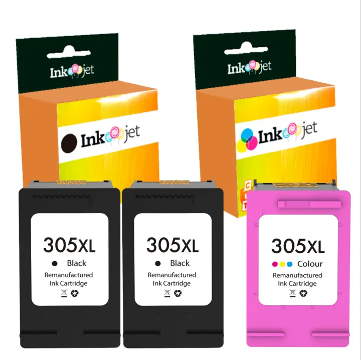Pack de Cartuchos de Tinta HP 305XL Negro y Tricolor Compatible - 1