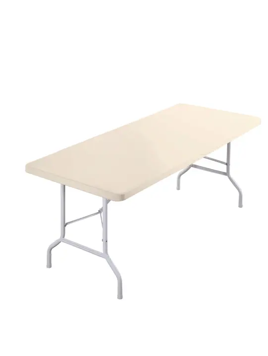 Elegante Fundas Para Mesa Cubierta Impermeable Y Elástica En Poliéster Duradero Hecho a Mano Ideal Para Bodas Banquetes Fiestas De Navidad Color Sólido - 1