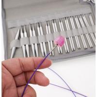 Juego De Agujas De Tejer DIY Con Anillo Desmontable 13 Pines Aluminio-Níquel Blanca Brillante Herramienta De Tejer Para Suéteres - details 4
