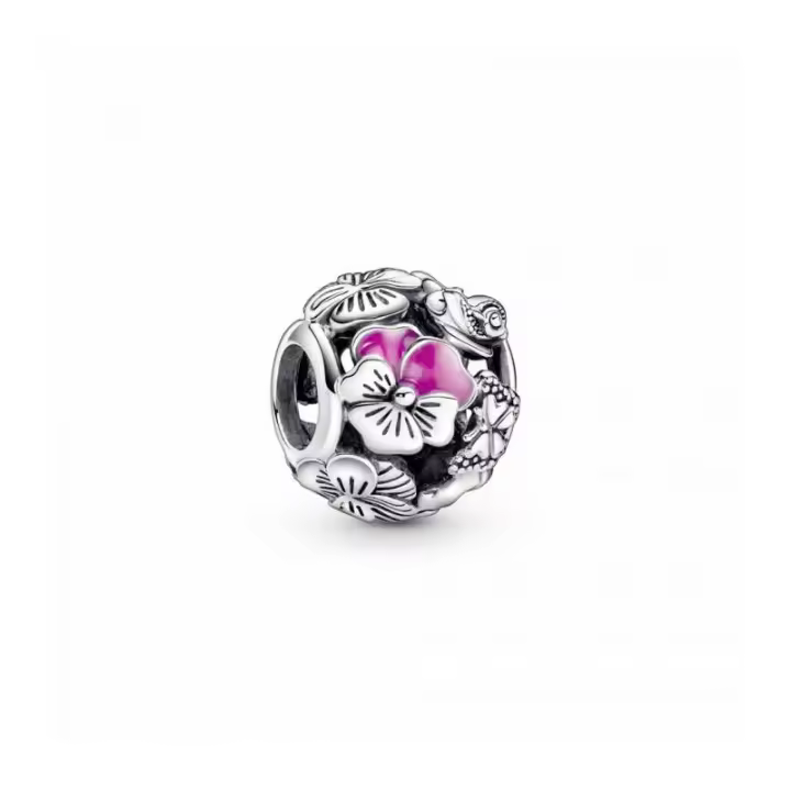 Charm de la Amistad con Flores Pensamiento - 790759C01 - 1