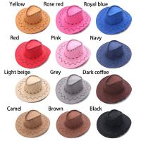 Sombrero De Vaquero De Cuero Sintético Unisex Estilo Occidental Con Pico Ancho Sombrero De Paja Fedora Panamá Para Ropa De Fiesta Casual - details 4