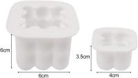 2 piezas de molde de vela de silicona, molde de velas de bricolaje, moldes de velas de olor, molde de silicona 3D adornos de silicona molde de silicona para velas adornos de artesanía jabón hecho a mano la mano - details 0