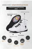 Zapatos De Lucha Profesional Para Hombres Y Mujeres Antideslizantes Y Transpirables Con Suela De Goma Resistente Al Desgaste Para Gimnasio Y Entrenamiento De Boxeo - details 1