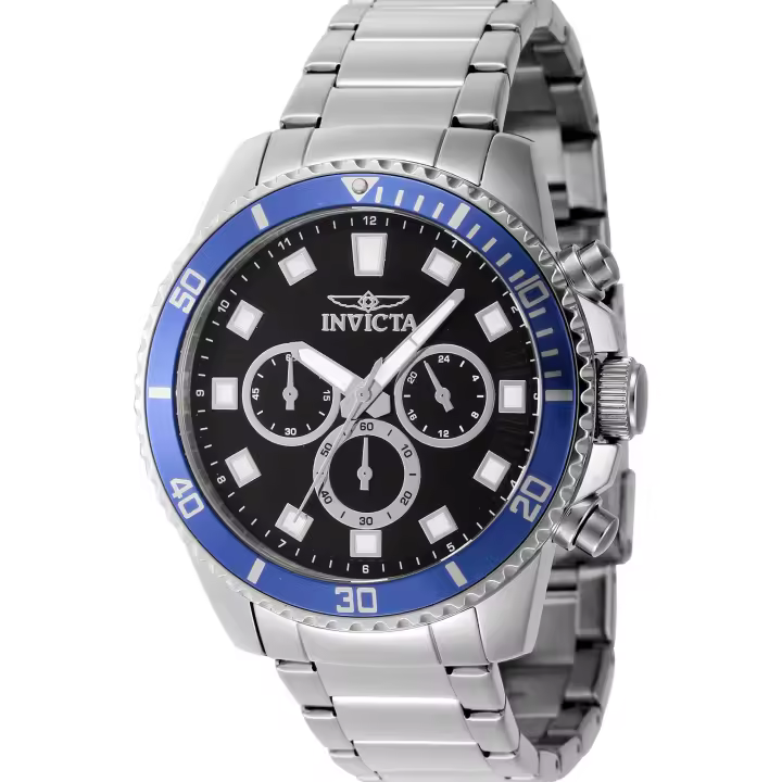 Reloj de pulsera Invicta Pro Diver - 46052 correa color: Gris plata Dial Latón Negro Hombre - 1