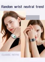 Reloj De Pulsera Cuarzo Digital Para Hombre SANDA 747 Resistente Al Agua Acero Inoxidable Estuche Cuadrado Luminoso Y Resistente Al Shock - details 2