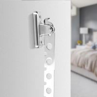 Estante De Secado De Ropa Montado En La Pared Acero Inoxidable Con 6 Agujeros Organizador Espacioso Para El Hogar Plegable - details 6