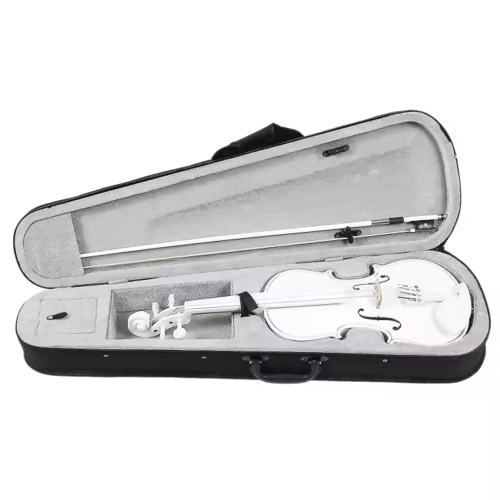 Student Violin 4/4 Full Size Violin Violin Set Child Beginner White Violin-hao - 1