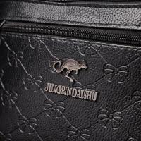 Bolso Bandolera De Moda Para Mujer En Cuero PU Gran Capacidad Con Múltiples Bolsillos Bolso De Hombro Negro Con Relieve Para Salidas Y Fiestas - details 14