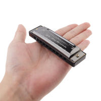Harmonica Blues De 10 Agujeros 20 Aros Para Principiantes Con Placa De Arcilla De Cobre Marrón / Negro Regalo De Órgano De Bocina - details 17