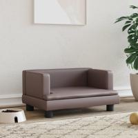 vidaXL Cama para perros de cuero sintético 60x40x30 cm Color Capuchino,  Crema,  Gris y mas - details 3