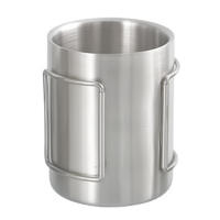 Taza De Acero Inoxidable Para Camping 200ml/300ml/400ml Con Manijas Plegables Para Agua Té Café Adecuada Para Exteriores Senderismo - details 3