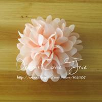 5pcs Flores De Tules Artificiales 4" Chiffon Suave Para Cabello Con Encaje Aplicación En Boda Y Decoración Del Hogar - details 2