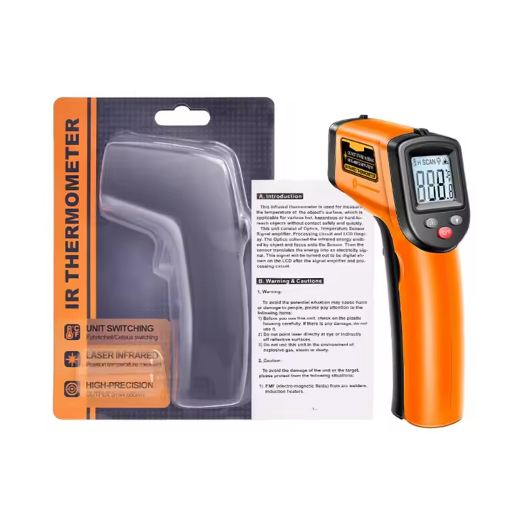 TAUKE TH201 Gun De Temperatura Infrarroja Portátil -50~550℃ Sensor De Láser IR Termómetro Con Pantalla VA Medidor De Termómetro Térmico - 1