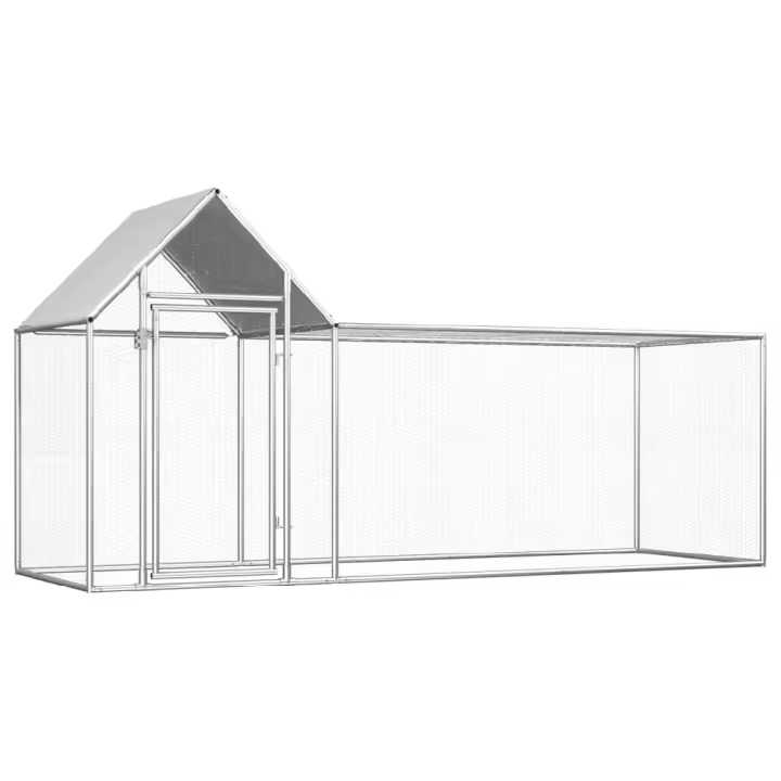 vidaXL GALLINERO ACERO GALVANIZADO 3X1X1,5 M - 1