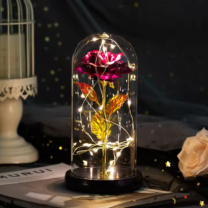 La rosa eterna con luz LED es un regalo original para mujer en ocasiones especiales como el Día de la Madre o cumpleaños - 1