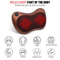 Masajeador de cuello y espalda, Almohada de Masaje Relajante con función de Calor y rotación de 360°,  Shiatsu para Hombros y Espalda, Incluye cinturón de extensión, Masaje para el Cuello - details 5