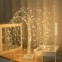 Lámpara De Ramas De Sauce 192LED Con Batería Y USB Dual Uso 8 Modos Luz De Árbol DIY Para Decoración De Hogar Navidad Cumpleaños Bodas Fiesta - details 6