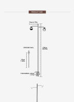 WESTTUNE Soporte De Lámpara Portátil Para Camping 4 Secciones Hecho De Aluminio Desmontable Soporte Plegable Para Luz Exterior - details 1