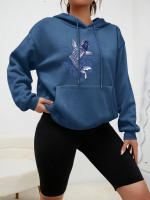 Sudadera De Mujer Con Capucha Estampada De Koi De Buena Suerte Estilo Casual Harajuku De Poliéster Suave Con Bolsillo Para Otoño Multicolor - details 13