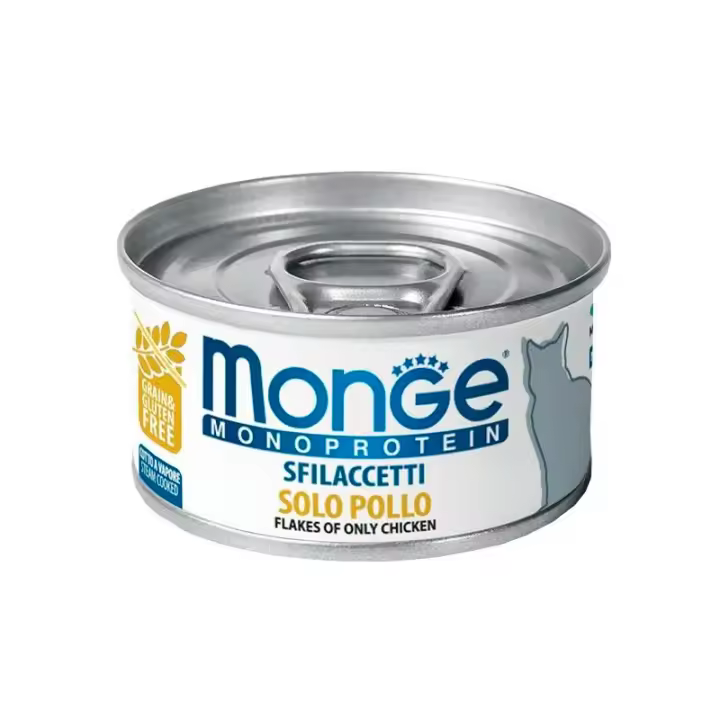 Monge Monoproteico Paté de Pollo Latas para Gatos 24 unidades x 80gr - 1