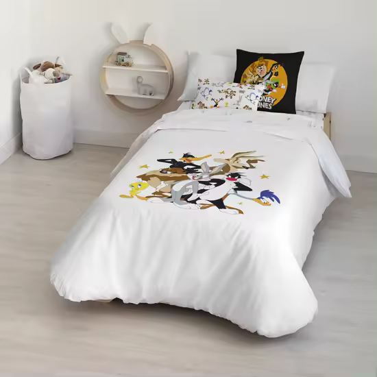 BL BELUM  Funda nórdica Looney Tunes  Funda nórdica Modelo Looney Friends  Funda Nórdica con Botones  Funda nórdica 100% algodón  Funda Nórdica - Funda Nórdica Extrasuave - Funda Nórdica 100% Made in Spain - 1