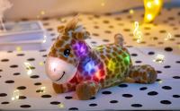 Juguete De Peluche Giraffe Suave 35cm Con LED Y Luz Interior Musical Regalo De Cumpleaños Para Niñas Y Niños Con Animal Brown - details 2