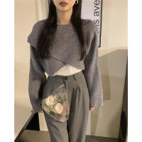 Suéter De Punto Corto De Invierno Para Mujer Estilo Callejero Y2K De Alta Estiramiento Manga Larga O-Neck Suéter Pulla - details 4