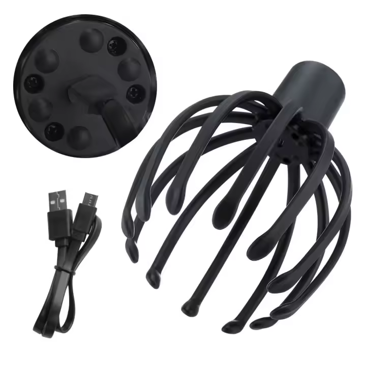 Nuevo masajeador de cabeza eléctrico inteligente, multifunción para el hogar, instrumento de fisioterapia con múltiples garras, peine vibratorio, peine de masaje - 1
