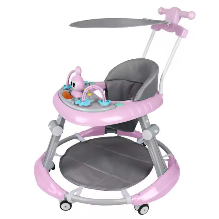 Andador plegable para bebé con música y mesa de juegos, altura regulable. - 1