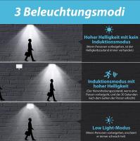 Luces solares para exteriores con sensor de movimiento, paquete de 2 - Luz solar para exteriores con 3 modos e interruptor, 56 luces solares LED con cable de 5 m, ángulo de iluminación de 120° - details 0