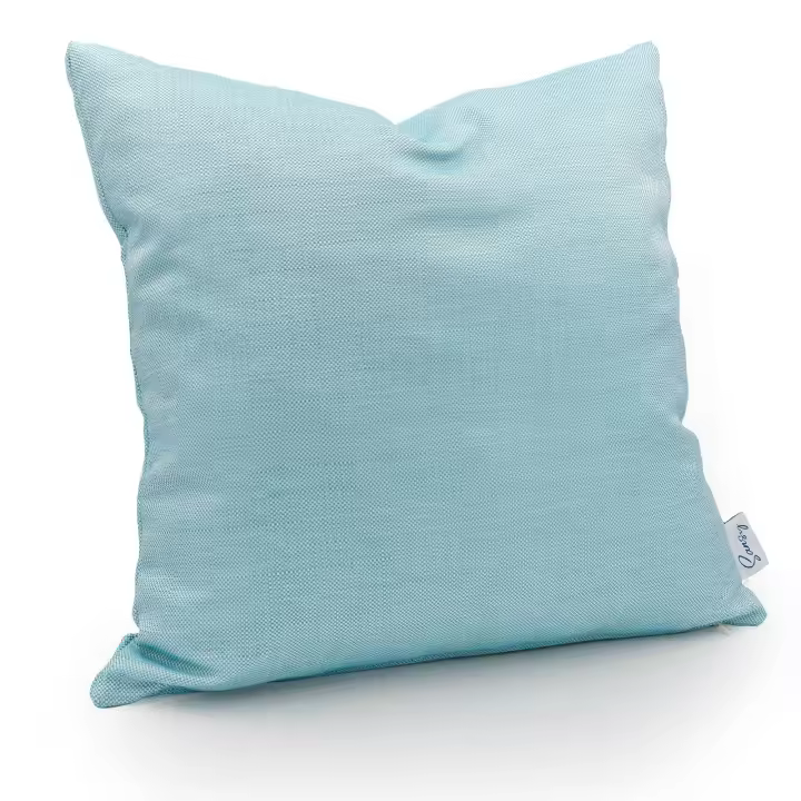 SANSY- Funda de cojín Nomad Ari en color Turquesa. 50x50 Poliéster. Fabricado en España - 1