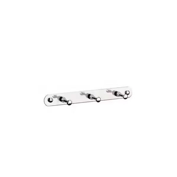Unisan Luxe colgador de diseño triple para baño con acabado en cromo brillante - 1