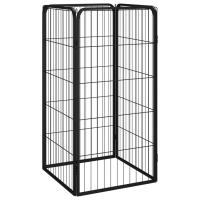 vidaXL Jaula Perros Acero Recubierto Polvo Negro Puerta Cachorro Dimensiones 50x50x100cm (4 paneles),  150x50x100cm (8 paneles),  200x100x100cm (12 paneles) y mas - details 6