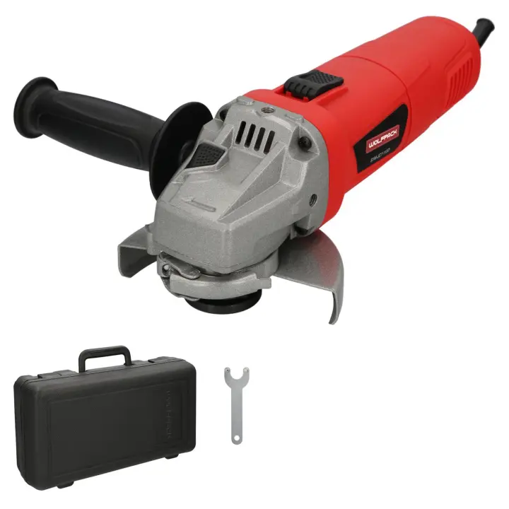 Amoladora angular 900 watt. disco ø 115 mm. 11.000 r.p.m. mango 3 posiciones eje m14 protector disco ajustable, anti arranque - 1