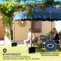 Gazebo Aproximadamente 3x3m, Gazebo plegable pop-up impermeable y estable a prueba de frío, Protección UV 50 +, tienda de campaña de Fiesta plegable Tienda de Jardín with Bolsa de ruedas', jardín de camping - details 1