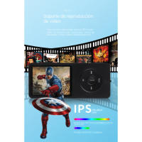 Reproductor MP3 64GB with Pantalla 1,8 Pulgadas y Radio FM - MP4 Portátil para Estudiantes con Grabación de Voz, Amplificador Integrado y MicroSD (Certificado CE, Incluye Auriculares)-Negro/Pletado - details 2
