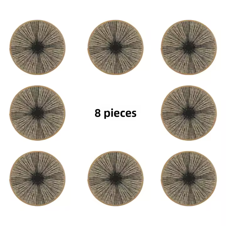 2/4/6/8pcs Matrículas De Jute Bohemio Redondas Para Decoración De Mesa Diámetro 15 Pulgadas Ecológicas Clásicas - 1