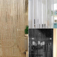 Cortina De Puerta Con Glitter Y Borlas Plata Brillante Para Decoración De Habitaciones Y Ventanas Tela De Poliéster Sólida Cortina Valance De Lámpara Flash - details 3