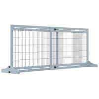 PawHut Barrera de Seguridad para Perrros de Madera Extensible con Pies de Soporte Valla Protección Mascotas Cachorros para Puerta Escalera Pasillo 104-183x36x69 cm - details 0