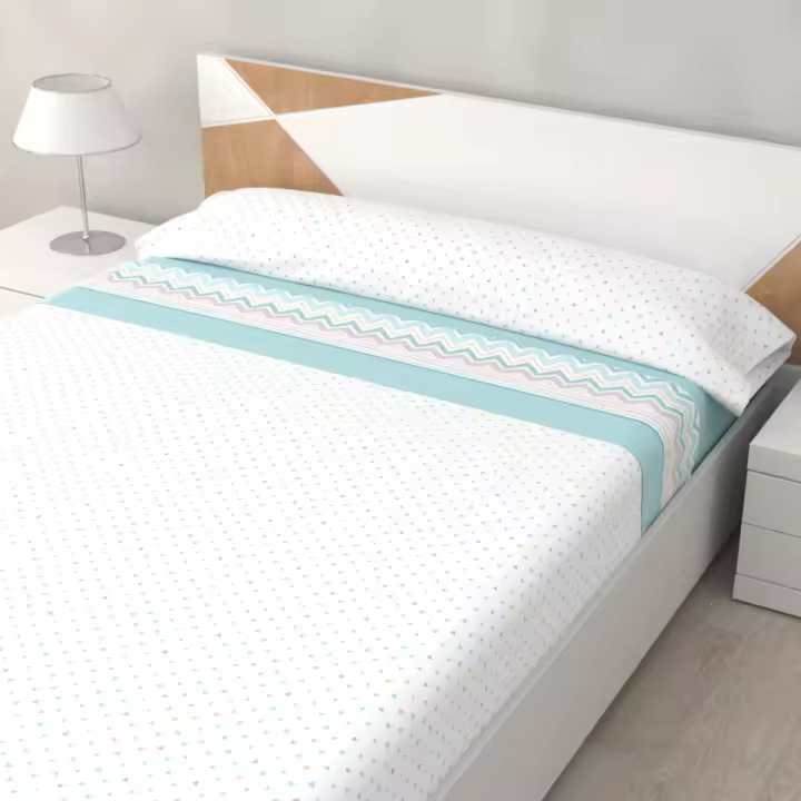 KYTZIAS - Juego de Sábanas Verano tacto Extrasuave. Juego de cama 3 Piezas Microfibra. Sábanas de Verano de colores. Ropa de cama lisa y suave. Estampados modernos para cama de 90, 105, 135 y 150 cm. - 1