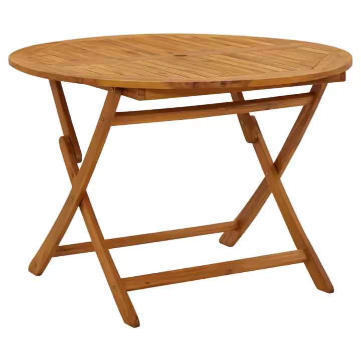 Mesa plegable de Jardín de Madera maciza de Acacia 110 cm - 1