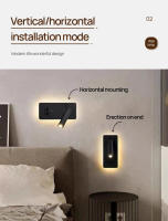Lámpara De Pared Moderna Recargable Iluminación Para Lectura En La Habitación Decoración Para El Salón Spot De Pared LED Con Soporte De Aluminio Negro Y Blanco - details 7