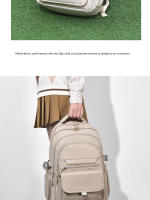 Mochila Oxford multicapa impermeable y elegante, mochila de gran capacidad para estudiantes, viaje Simple, fuera de la ciudad - details 16
