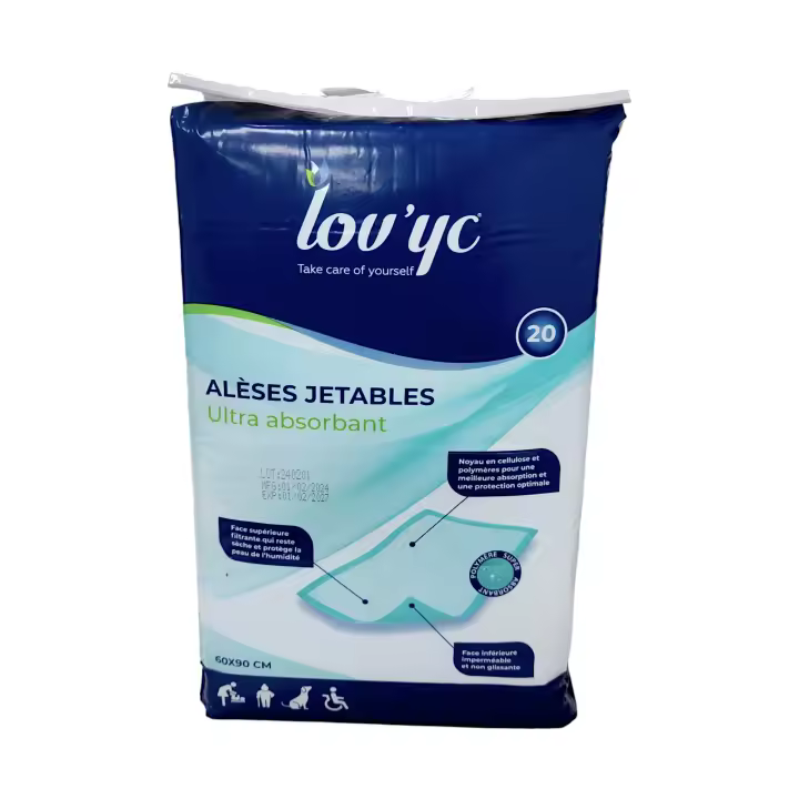 Lov'yc STARTELECTRIC Empapador Desechable 60X90 Cm, Salvacamas, Protector de Cama Extra Absorbentes para Adultos, Niños, Mascotas (20 Unidades) - 1