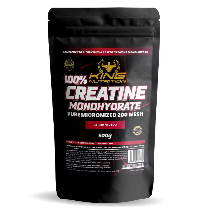 100% Creatina Monohidrato 500gr King Nutrition - 1