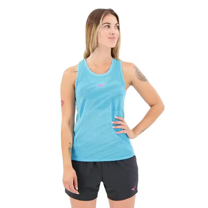 Mizuno Camiseta Sin Mangas Aero Azul - 1