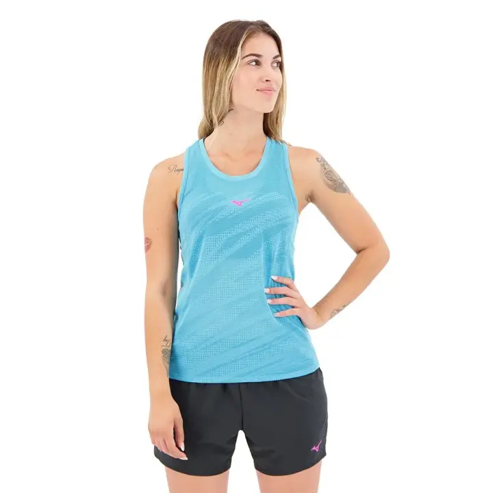 Mizuno Camiseta Sin Mangas Aero Azul - 1