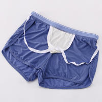 Shorts De Verano Para Hombre En Malla De Seda Helada 3PCS/1PCS Ropa Interior Casual Deporte Y Fitness Cintura Baja Estilo Regular - details 7